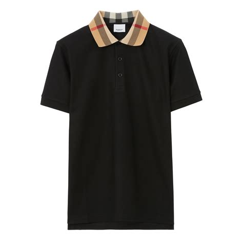 burberry polo zwart|burberry check and cut polo shirts.